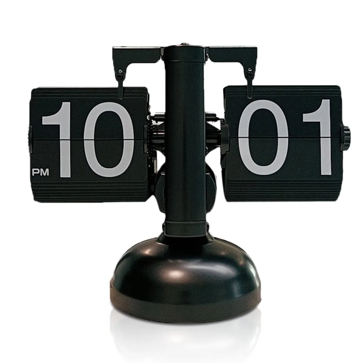 Reloj digital retro abatible, mini reloj de escritorio abatible Reloj de escritorio digital con mecanismo de volteo automático Reloj alimentado por pilas con engranaje interno para la decoración de la