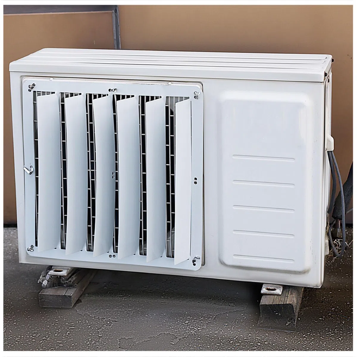 Cubiertas de Aire Acondicionado para Unidades Exteriores, Deflector de ventilación de Aire de Acero galvanizado, Cubierta de Unidad de Bomba de Calor Cubierta HVAC