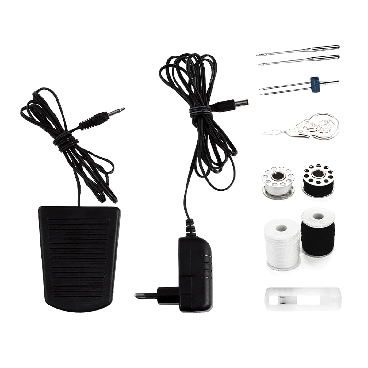 PRIXTON Máquina de coser P115, 14 Puntadas diferentes, 2 Velocidades, Lámpara y Pedal incluido