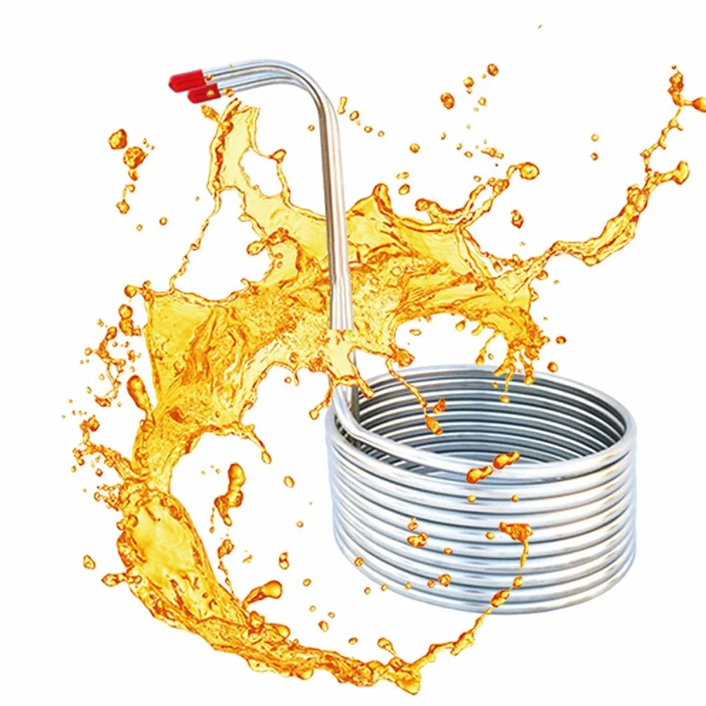 Enfriador de Mosto de Cerveza, Bobina de Acero Inoxidable de 8m (26.2 ft), Fácil de Limpiar, para Fabricación de Cerveza Artesanal