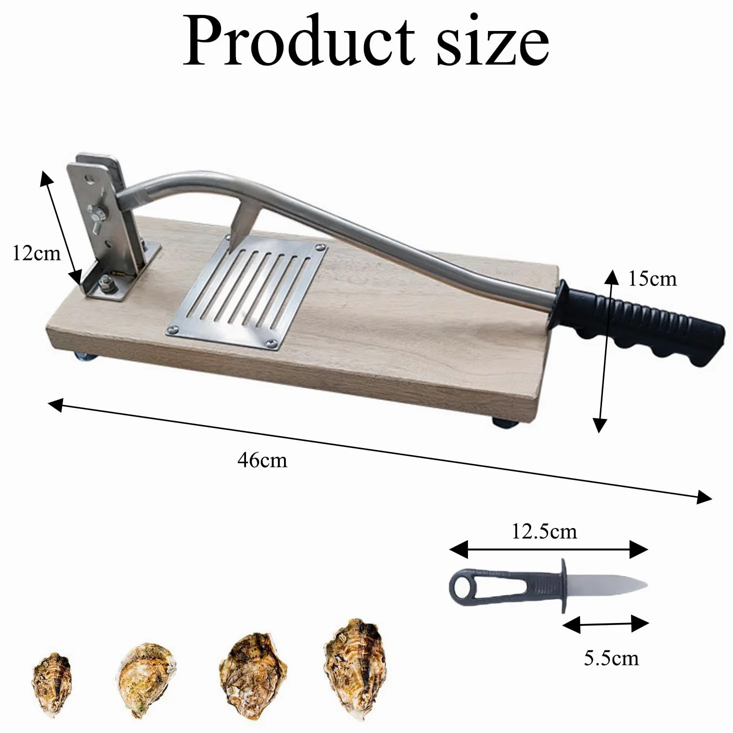 Abridor Ostras,Cuchillo de Ostras de Acero Inoxidable Ajustable,Herramienta para Descascarar Ostras,Herramienta para Mariscos para Restaurantes y Hogares