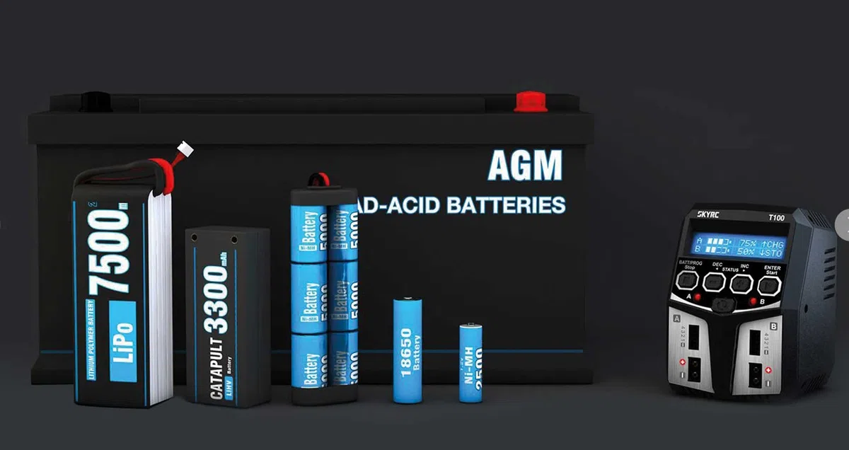 SKYRC T100 Modellbau Ladegeraet 5.0A Blei, LiFePO, LiHV, LiIon, LiPo, NiCd, NiMH Timer-Abschaltung,