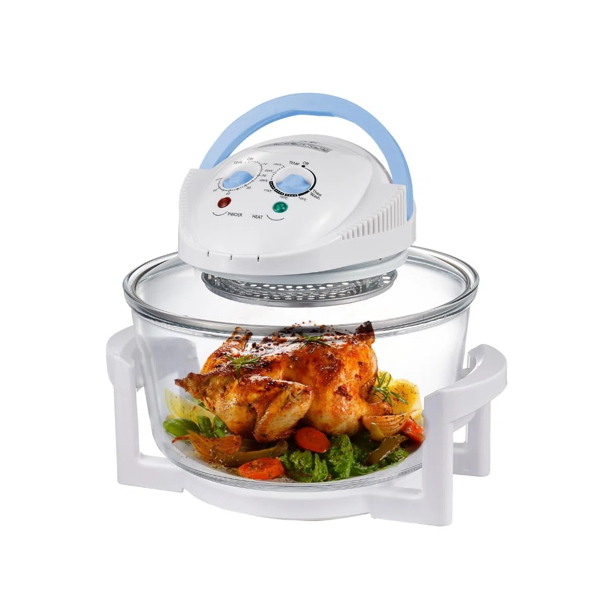 Horno de Convección Halógeno 1400 W 18 Litros con Aro extensor y accesorios Multifunción