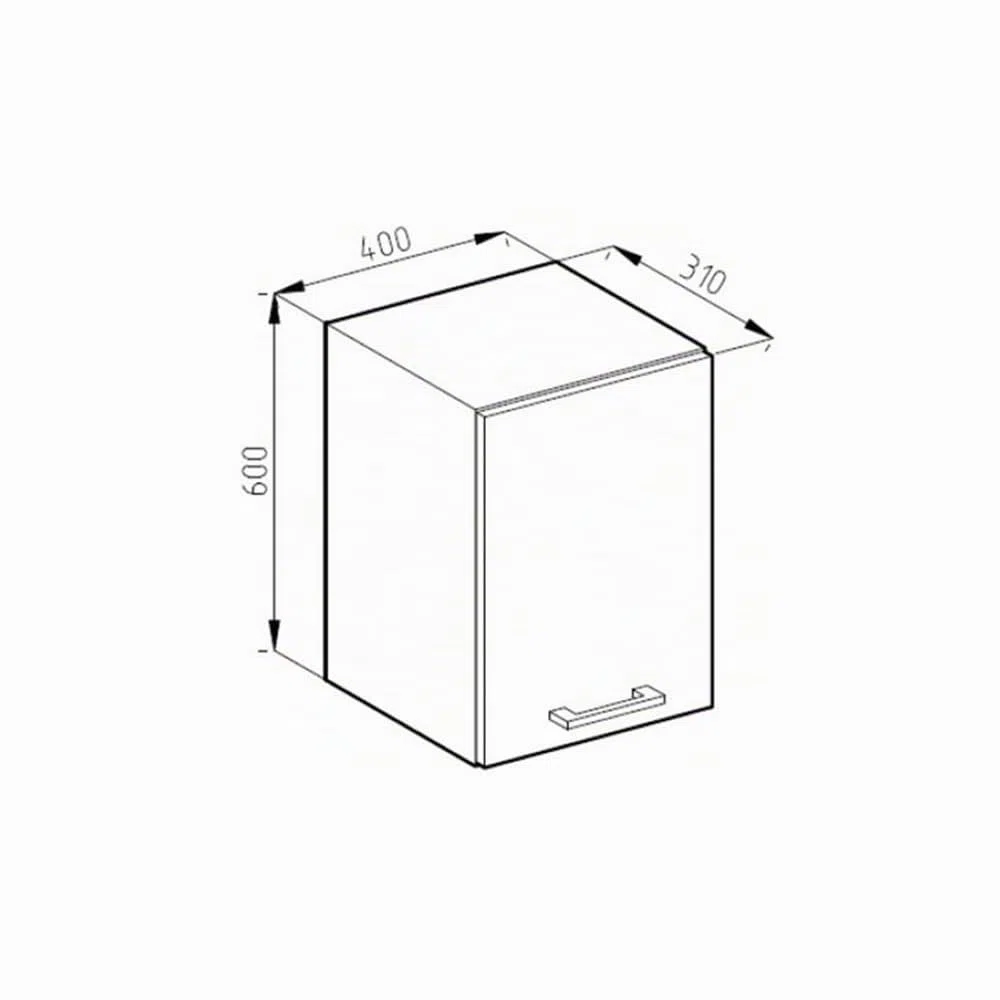 Vicco Armario Colgante R-Line, Roble Dorado, 40 cm, para combinación Libre Dentro de Sistemas de Cocina modulares