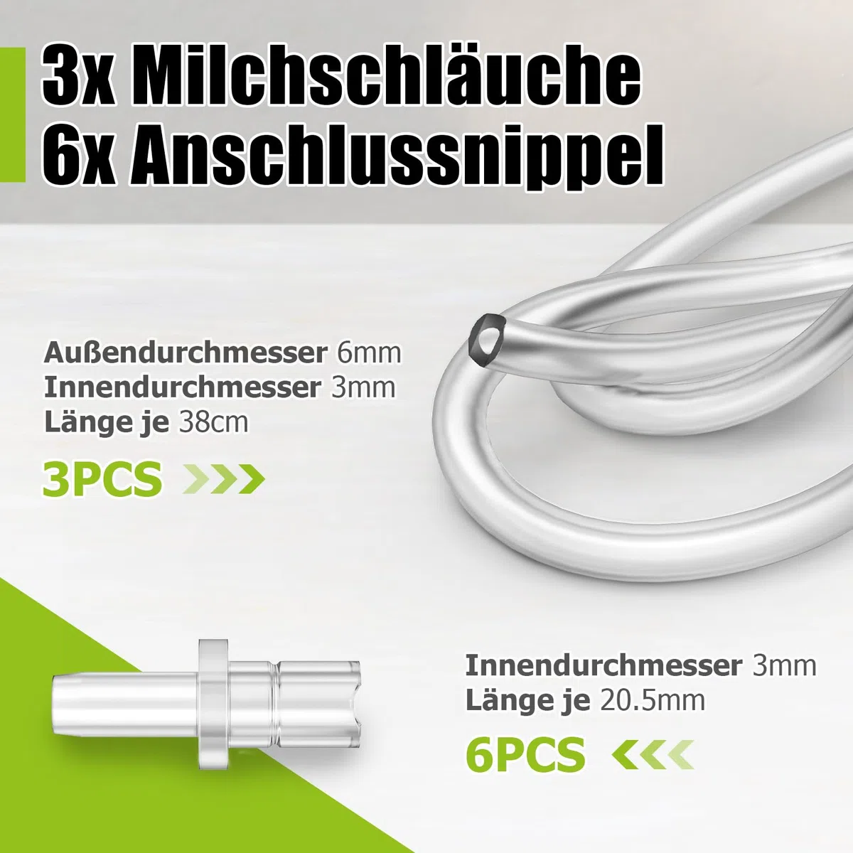 Ancable Manguera de leche para cafeteras automáticas Jura, 3 mangueras de leche resistentes al calor y 6 boquillas de conexión con cepillo de limpieza, compatible con máquinas automáticas Jura