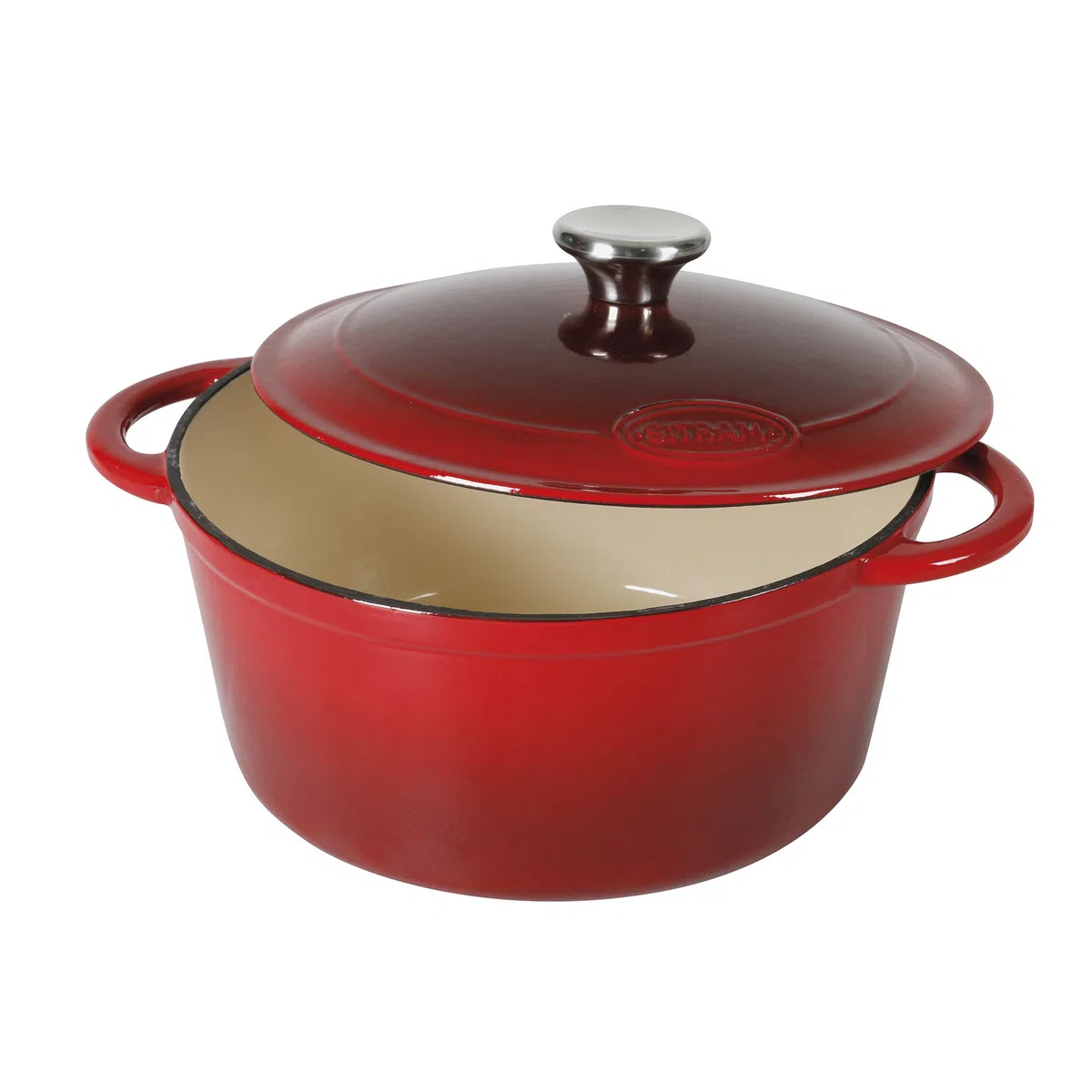 Sitram Sitraslow Cocotte Redonda, Hierro Fundido, Rojo, diametro 24 cm