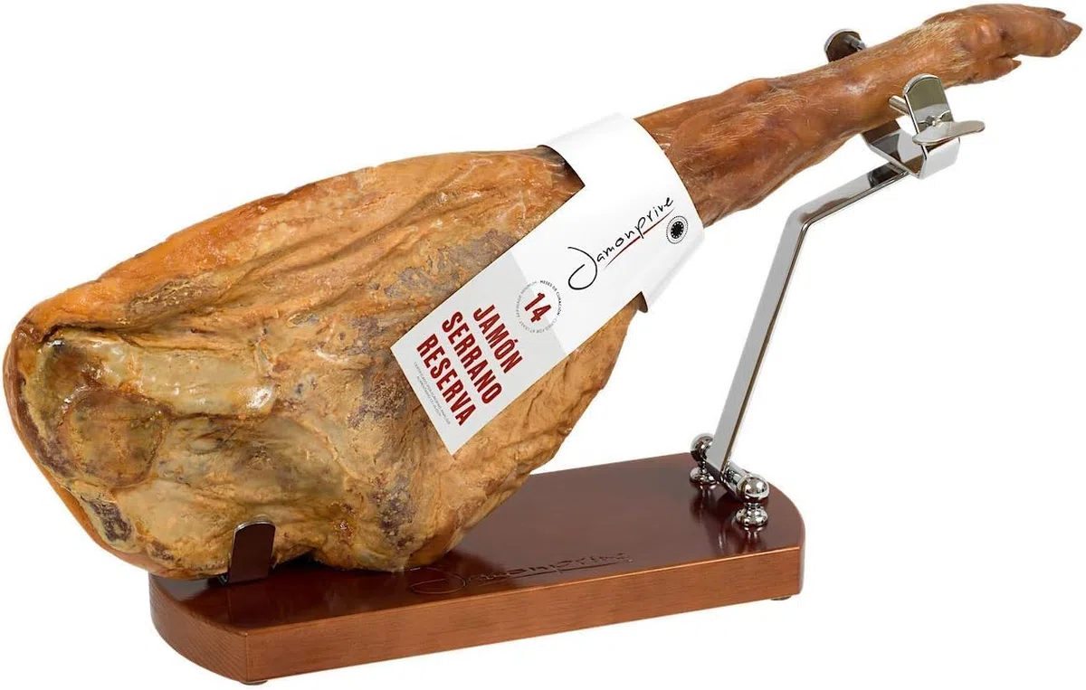 Jamonero Profesional Nogal Con Gomas Antideslizantes - Jamonero Plegable - Soporte Jamonero - Jamoneros - Jamoneros Profesionales - Jamonera - Jamonero Acero Inoxidable - Tabla Jamon Profesional