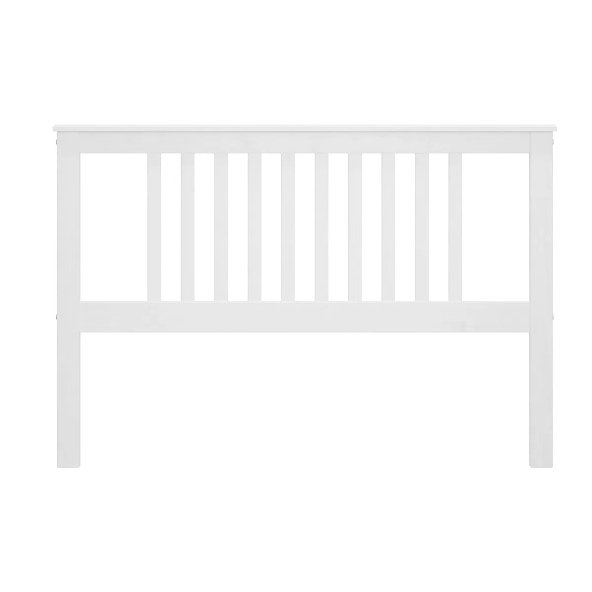 Cabecero de Cama Serie Tabac de Madera de Pino Macizo, Cabecero para Somier 135 cm, Acabado Blanco Lavado, Diseño Robusto y Funcional para Dormitorio
