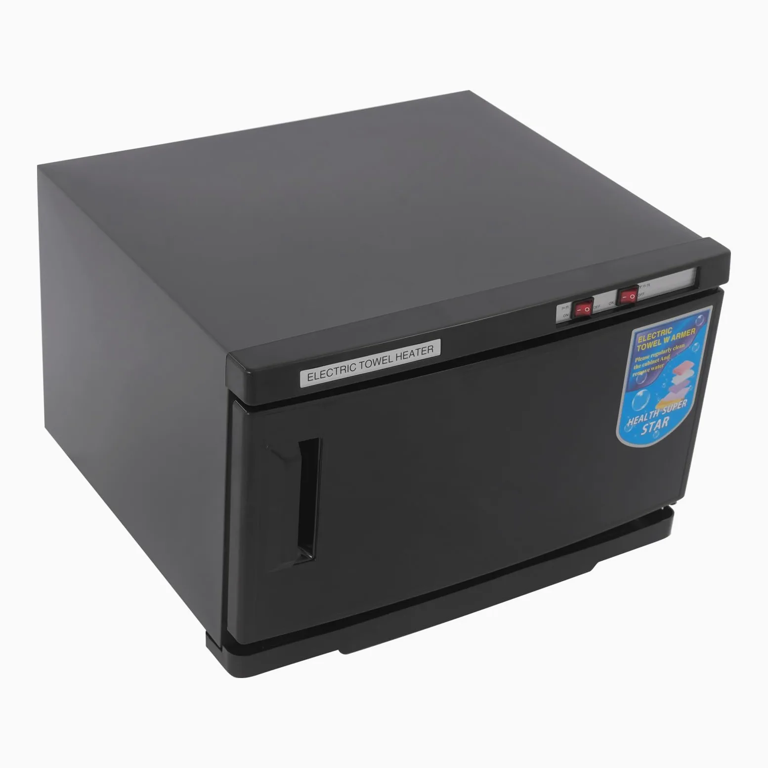 Toalla esterilizadora armario toalla caliente 25 l para el hogar hotel spa gimnasio tela de acero inoxidable desinfección y calentamiento con 220 V potencia 70 °C temperatura de funcionamiento (negro)