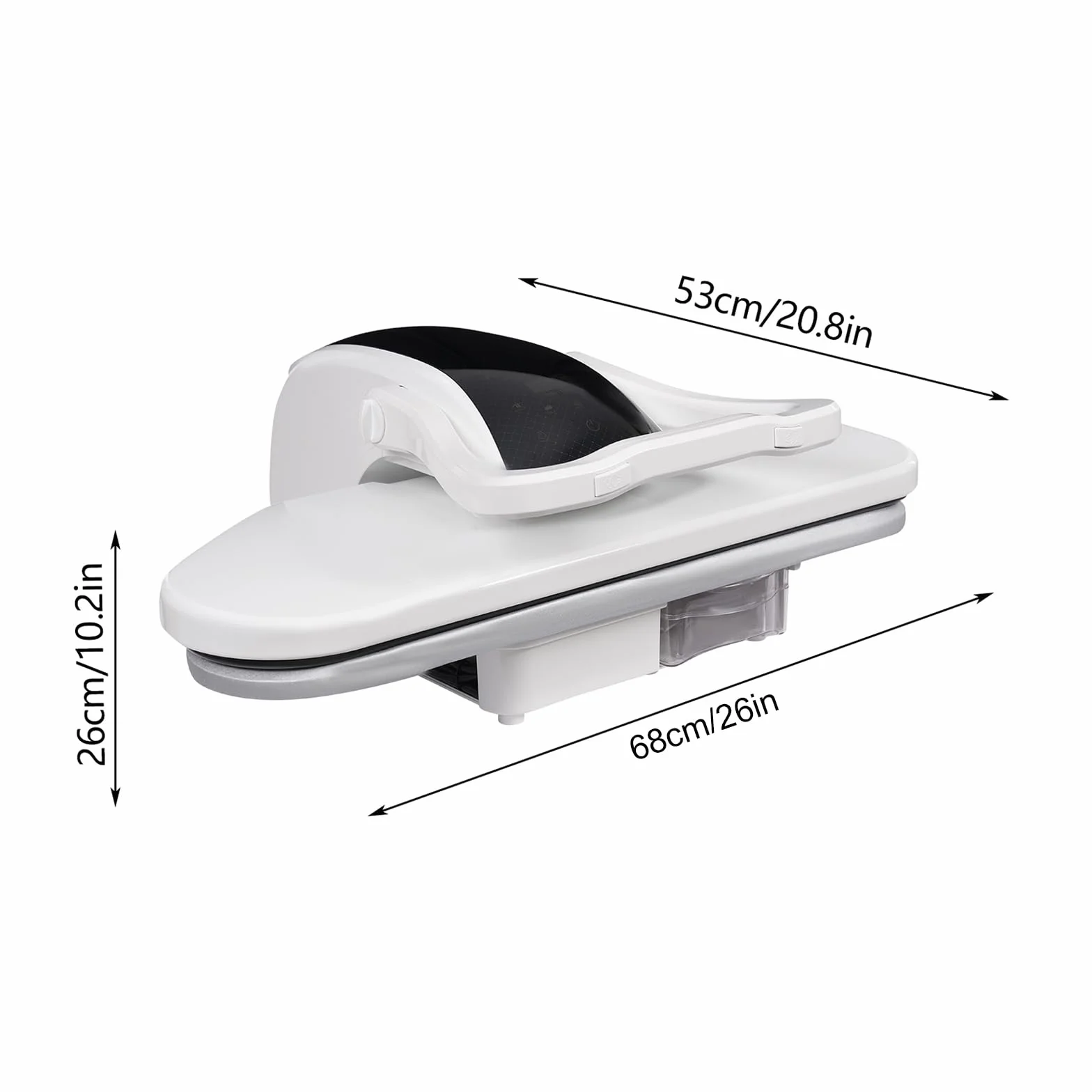 Prensa de vapor inteligente de 2200 W, con depósito de agua de 1 L, con varios ajustes de tela, para planchar ropa, sábanas y telas (blanco)