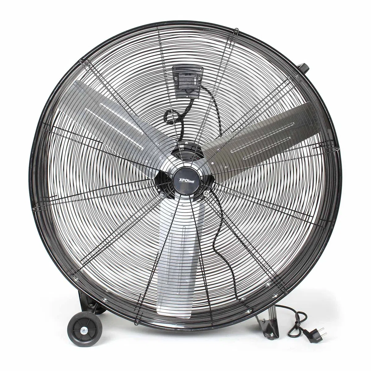 WilTec Ventilador de tambor industrial 90 cm 360 W ventilador de suelo portátil 3 velocidades