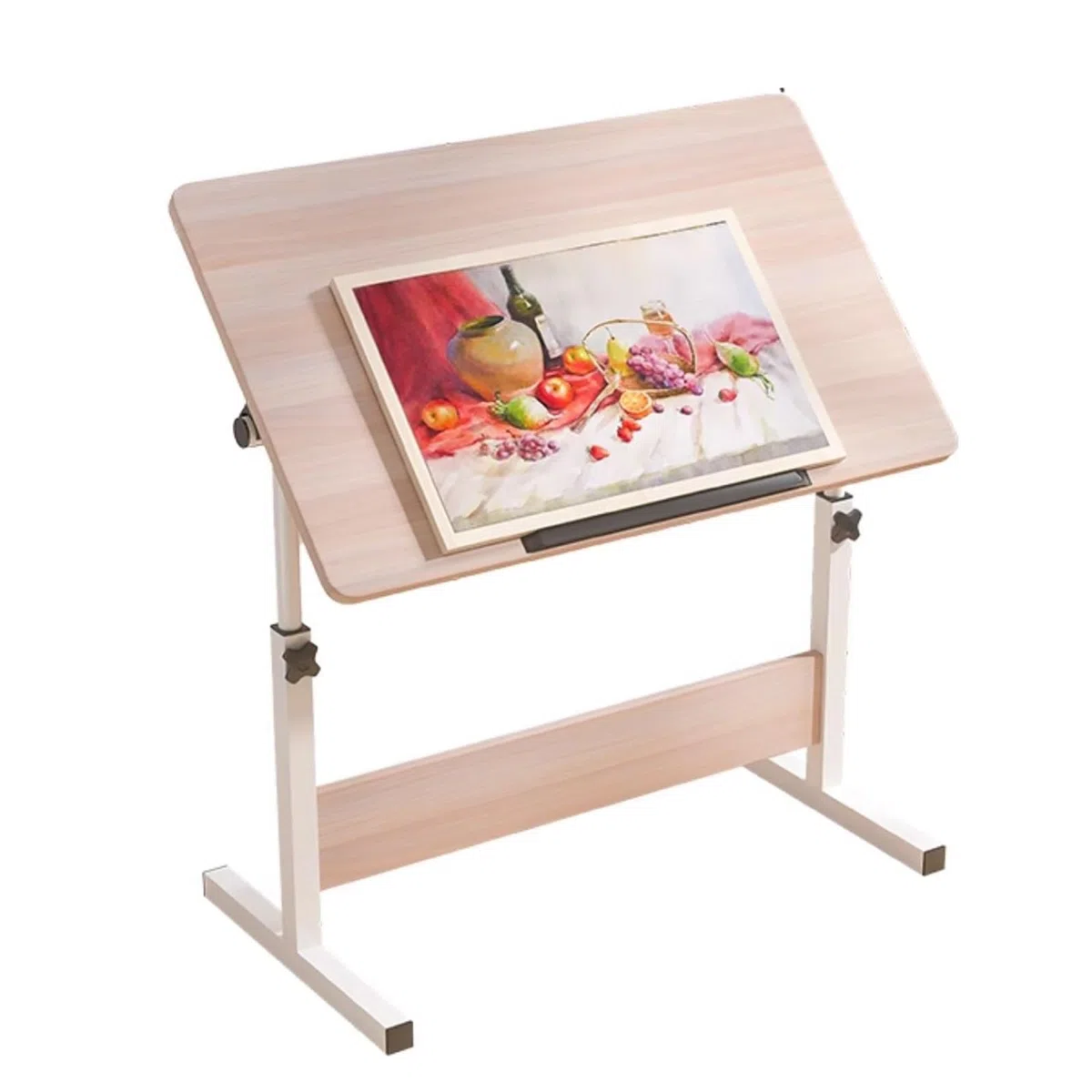 Mesa de Dibujo Plegable, Mesa de Dibujo Profesional Ajustable en Altura, Escritorio de Artista Portátil, Painting Station, para el Hogar, Oficina, Sofá(Size:23.6in/60cm(No Wheels))