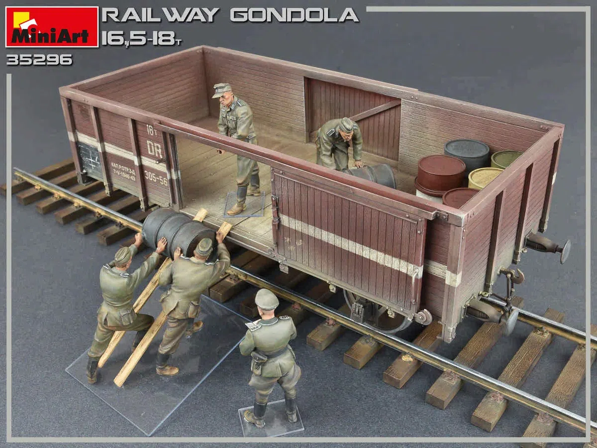 MiniArt 35296 1:35 - Vagón de ferrocarril 16,5 – 18to (5) – Reproducción Fiel al Original, construcción de maquetas, Kit de construcción de plástico, Manualidades, aficiones, Pegar, maqueta, Montaje