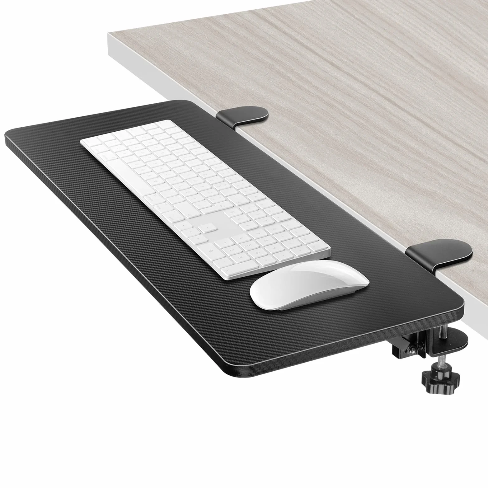 VAYDEER Extensión ergonómica de escritorio, extension de escritorio, soporte abrazadera para ratón, bandeja para teclado, estante para reposabrazos, extensión de escritorio para computadora(negro)