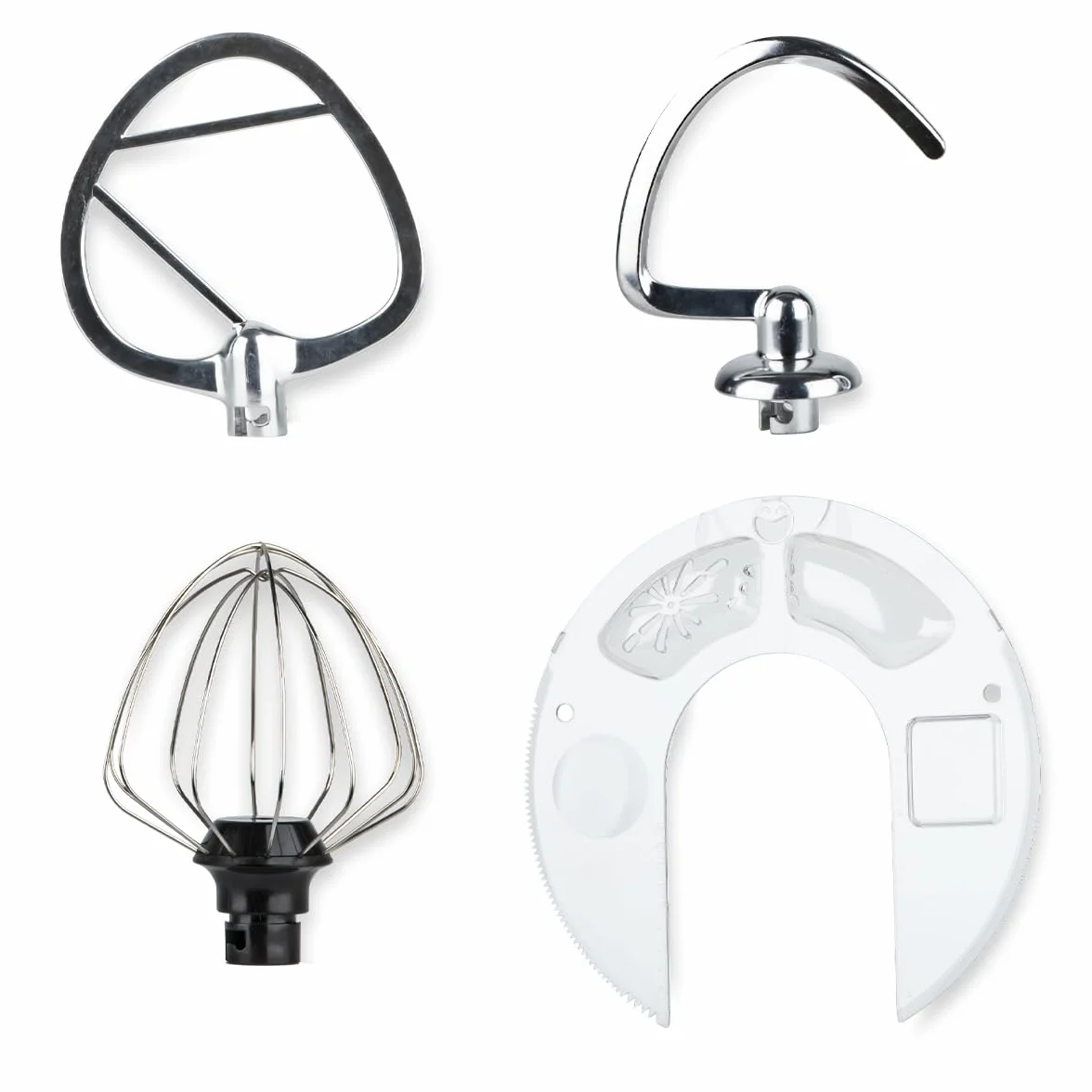 PRIXTON Batidora Amasadora KR250 para Repostería, Potencia 1500W, 10 Velocidades, Bol Acero Inoxidable de 5 litros, 3 accesorios, Tapa Transparente, Color Blanco Crema Mate (Reacondicionado)