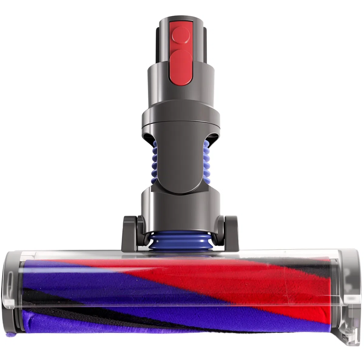Cepillo de rodillo suave compatible con Dyson V10 V11 V8 V7 V15, iluminación verde, 60 mm, plano, para esquinas oscuras, especial para suelos duros