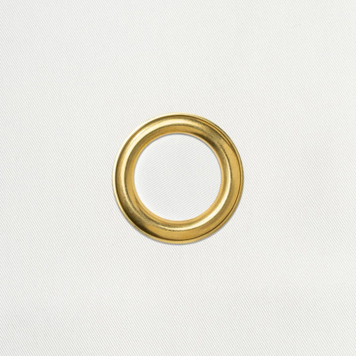 Paños clásicos para biberones, 42 cm, algodón, anillo de esquina de metal (blanco con anillo dorado, paquete de 2) | Anillo de metal, se recomienda lavar a mano
