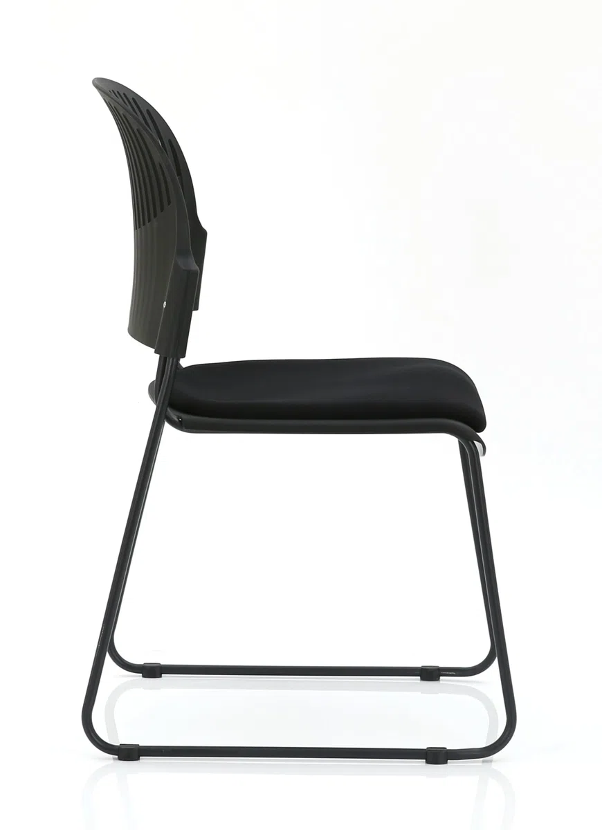 MUEBLIX.COM - Pack de 2 Sillas Confidente, Silla de Recepción, para Cocina u Oficina, Resistente y Duradera, Silla Ergonómica y Clásica, Color Negro