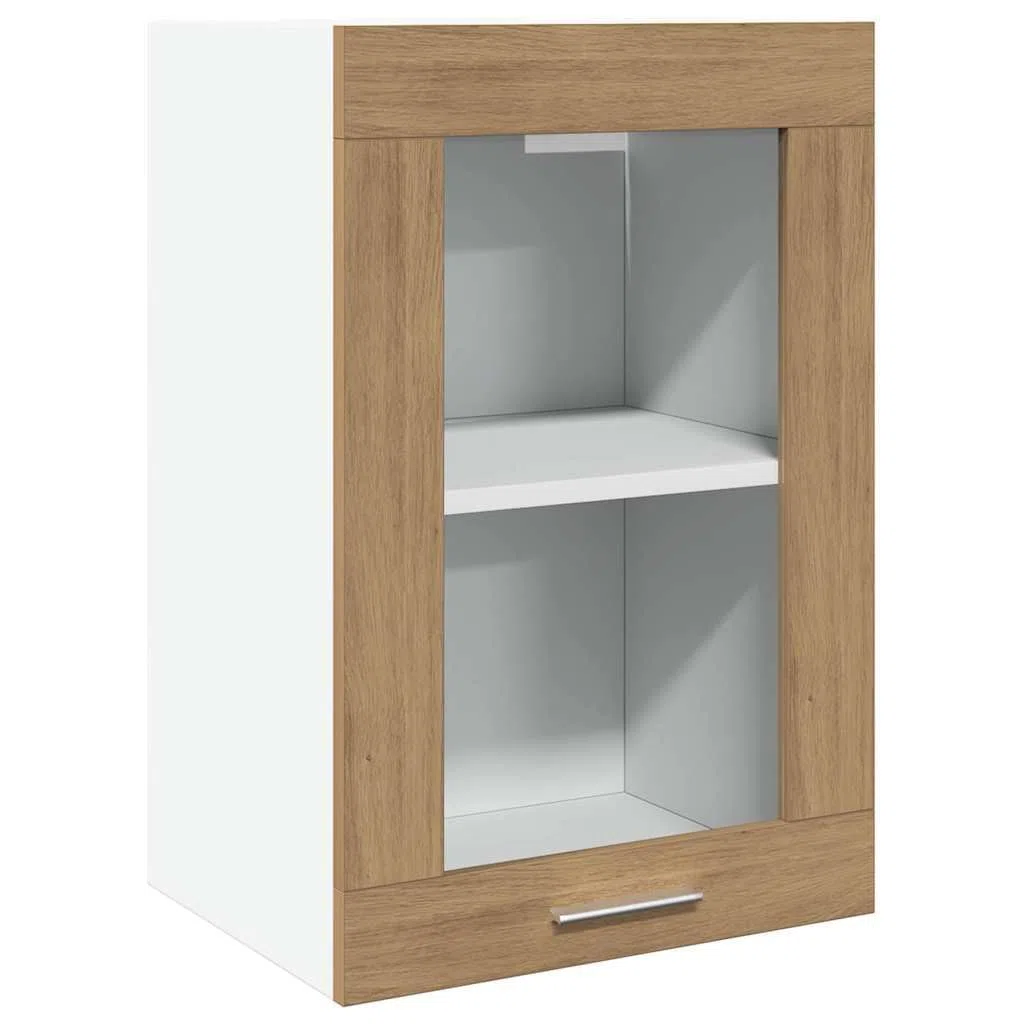vidaXL Vitrina Colgante Lyon Roble Artesanal 40x31x60 cm Madera de ingeniería