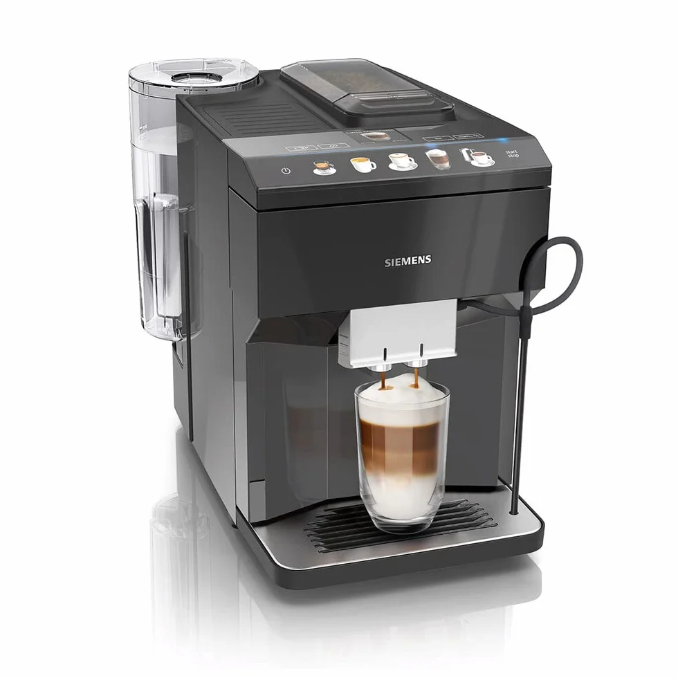 Siemens, cafetera totalmente automática, EQ500, con pantalla TFT, depósitos para café en grano o molido, iAroma System, TP503R09