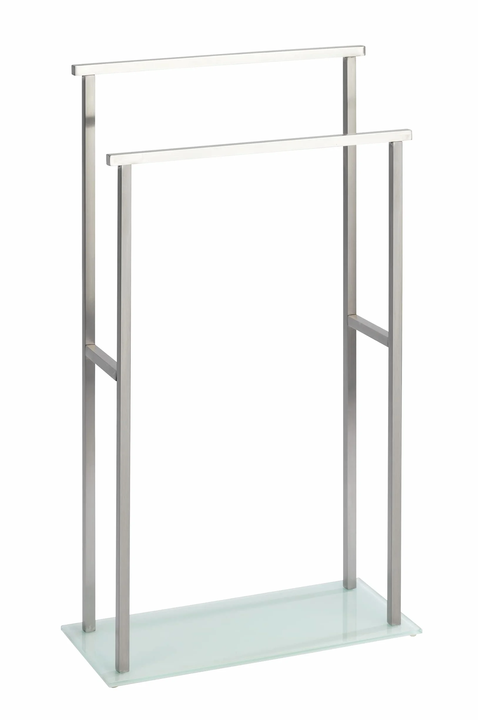 WENKO Toallero de pie Debar - Toallero de pie, Acero inoxidable, 20 x 83 x 46 cm, Satinado