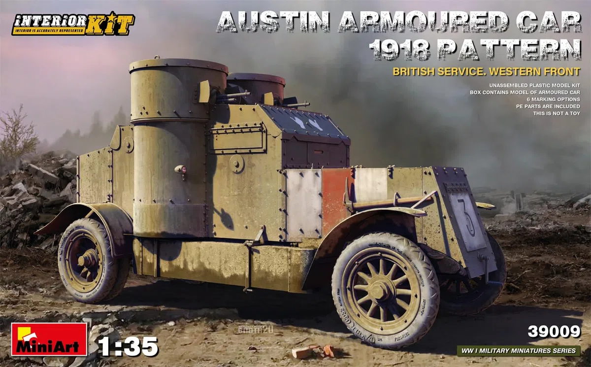 MiniArt MIN39009 WWI 1:35-Austin - Coche blindado (Servicio Británico)