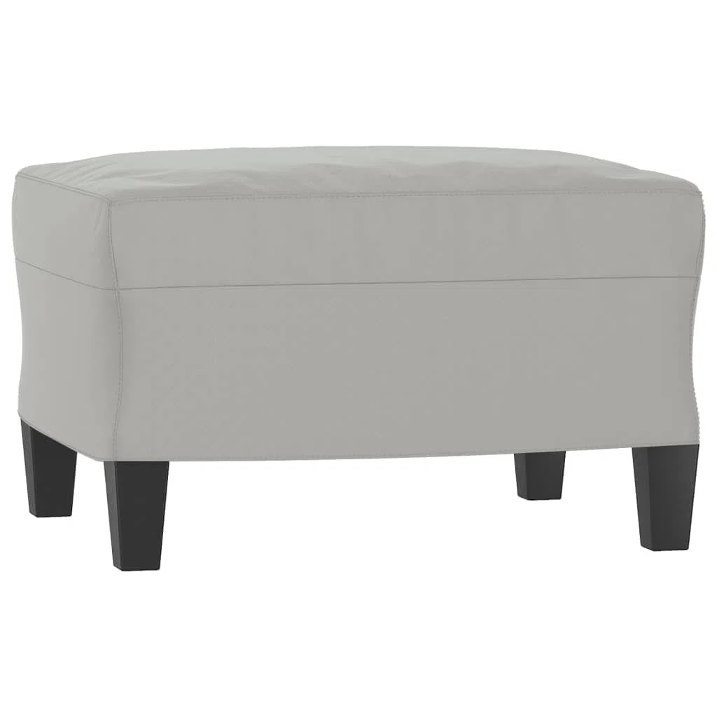Reposapiés Tela de Microfibra Gris Claro 60x50x41 cm,Mobiliario,Otomanas,5.5kg-349342