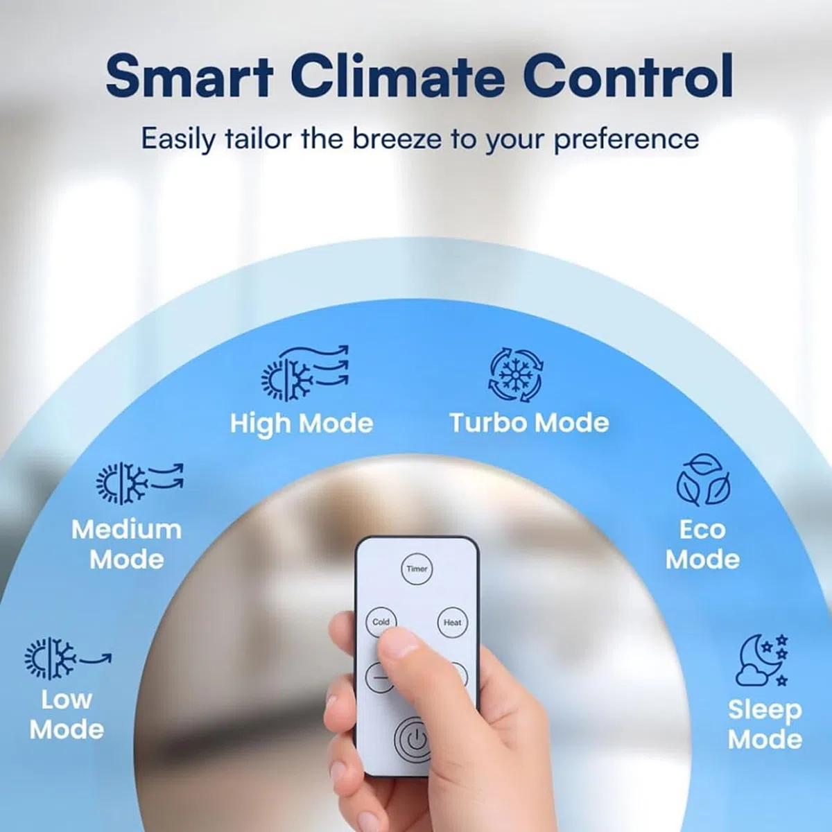 Mini Aire Acondicionado, Aire Acondicionado Portátil de Montaje en Pared de Modo Dual de Enfriamiento Rápido con Control Remoto y Temporizador, Enfriamiento Inteligente, Ventilador de Enfriamiento C