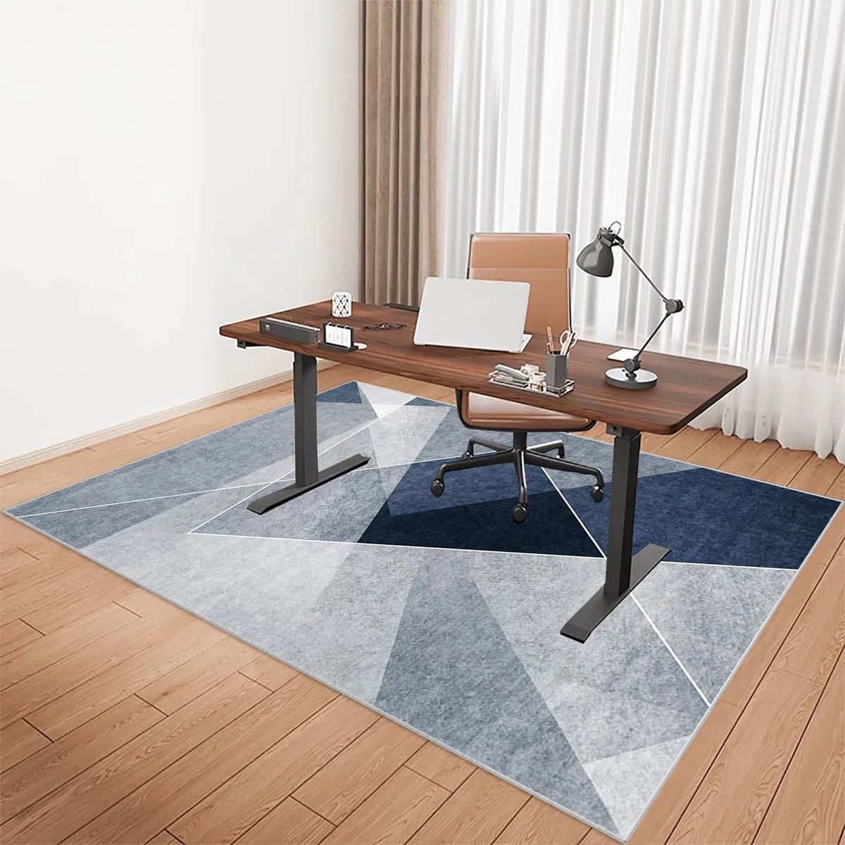 Alfombrilla Protectora Suelo para Silla de Oficina 130 x 150 cm, Tapete para Silla para Suelos Duros, Alfombra Silla Gaming Antideslizante, Alfombrilla Protección para Suelos Duros, Laminado, Parqué