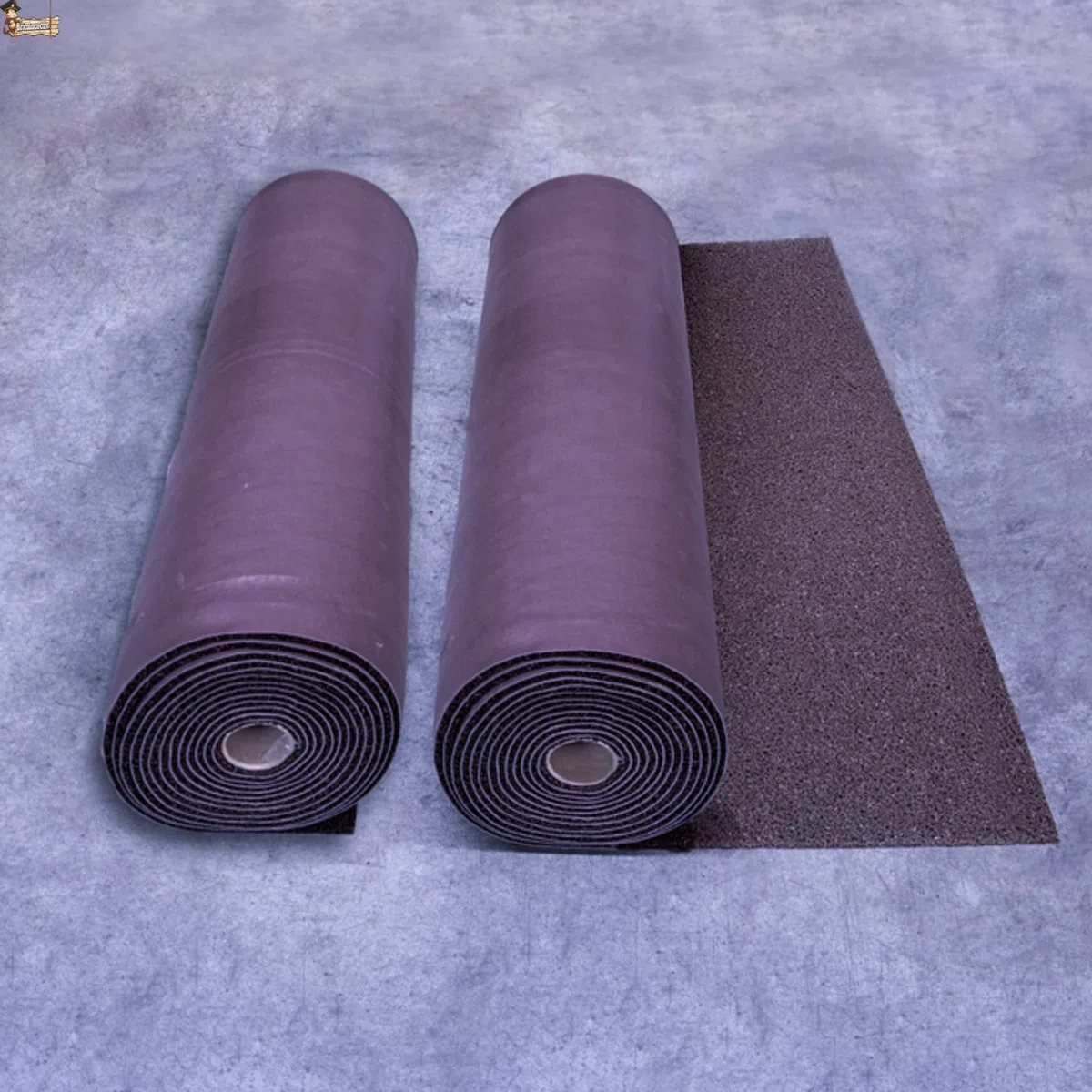 BricoLoco.com Felpudo Entrada casa, terraza. Goma Rizo Exterior o Interior. Marrón. por Metros o Rollo. Ancho 1,20 MTS. x 1 MT. Espesor 10 mm. con Base. Alfombra Vinilo rizos. (1 Metro, Marrón)