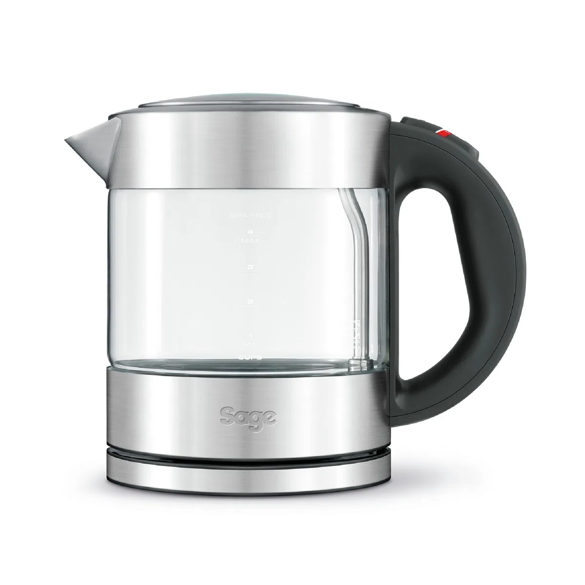 Sage Compact Kettle Pure - Hervidor de Agua de Vidrio de 1L, Claro