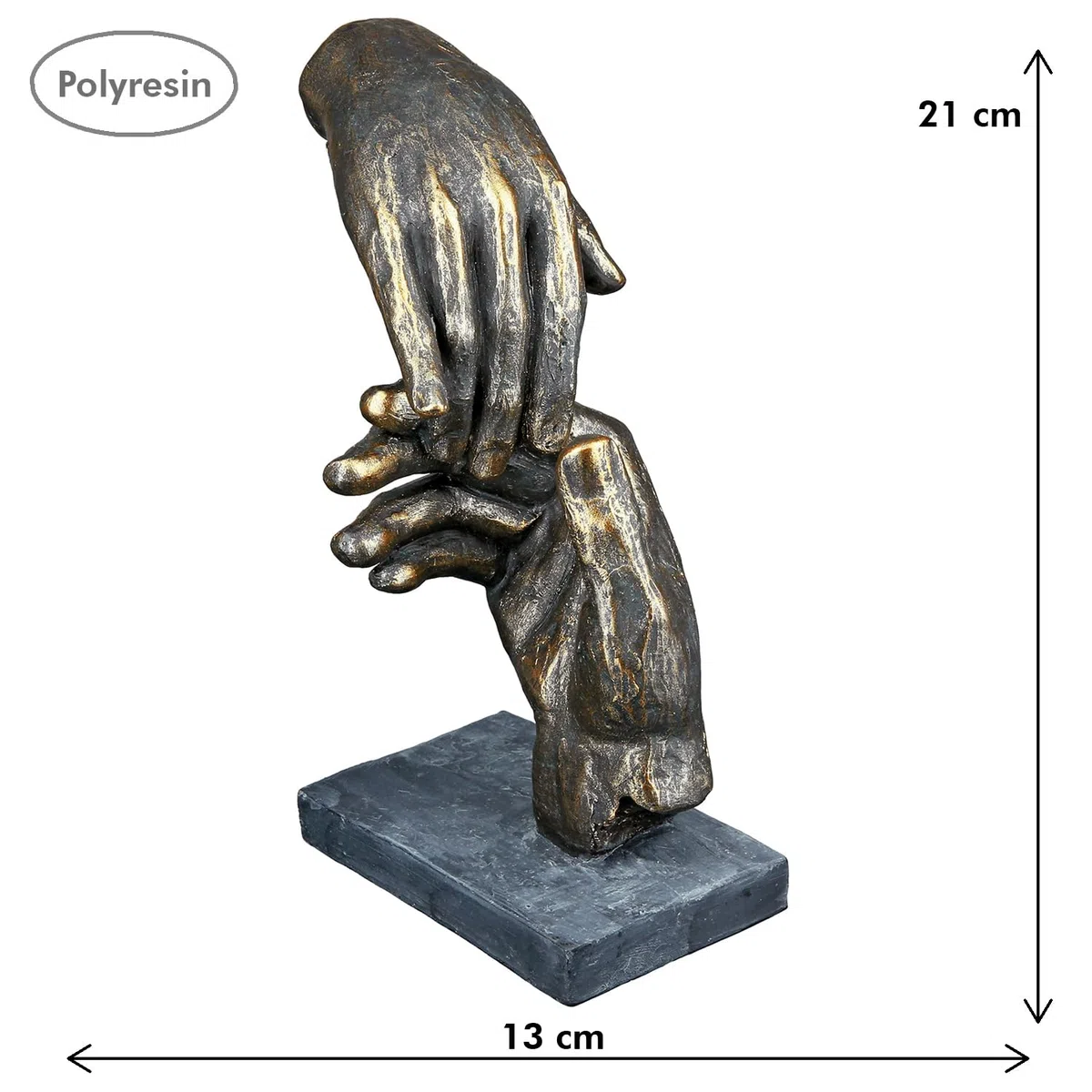 Casablanca – Escultura Decorativa de Mano – de Poli con Colgante – Regalo y decoración – Altura 21 cm