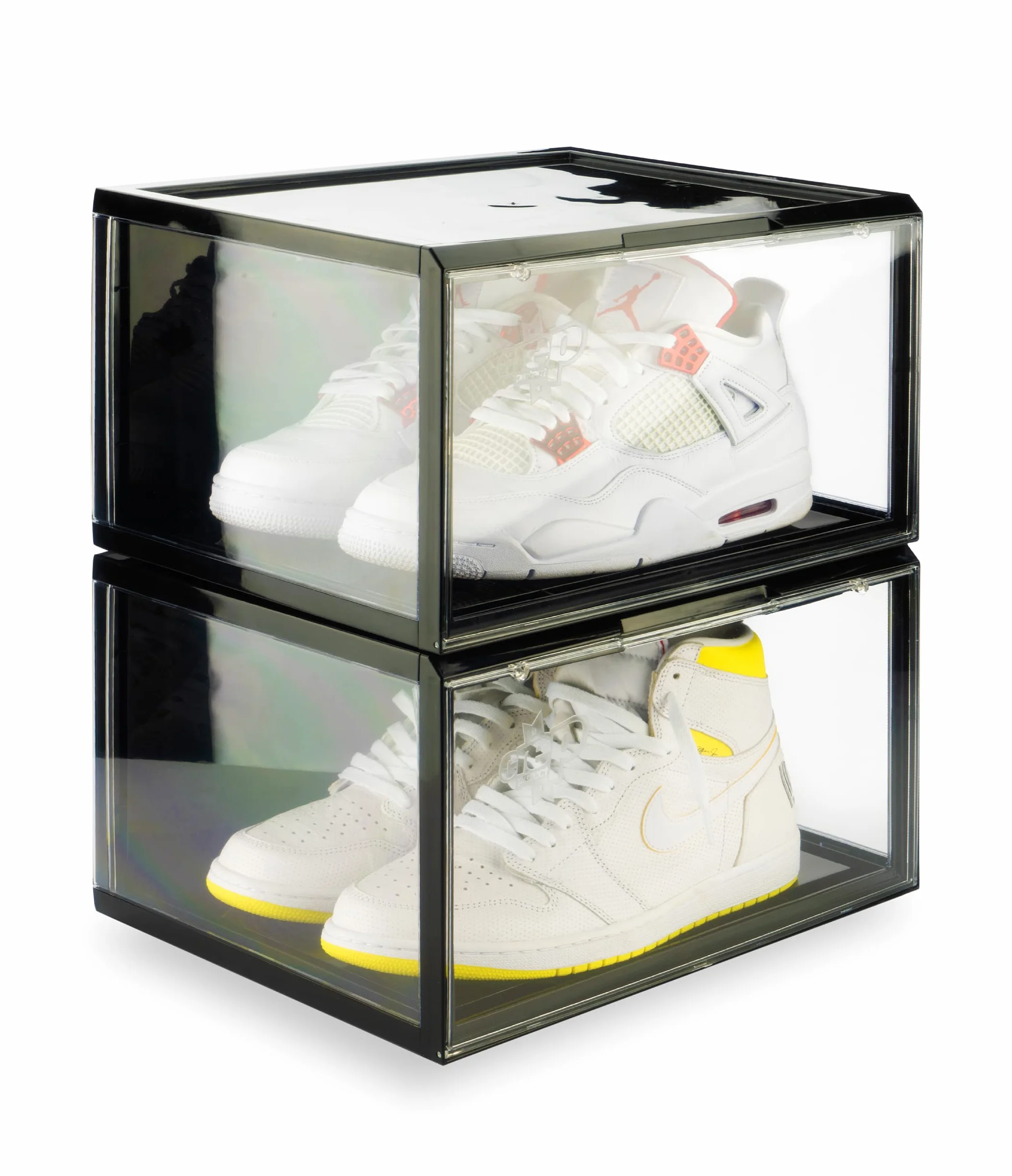 Crep Protect Caja de almacenamiento de zapatos - Ultimate Sneaker Crates 2.0, organizador de zapatos, cajas de zapatos apilables (2 cajas por paquete)