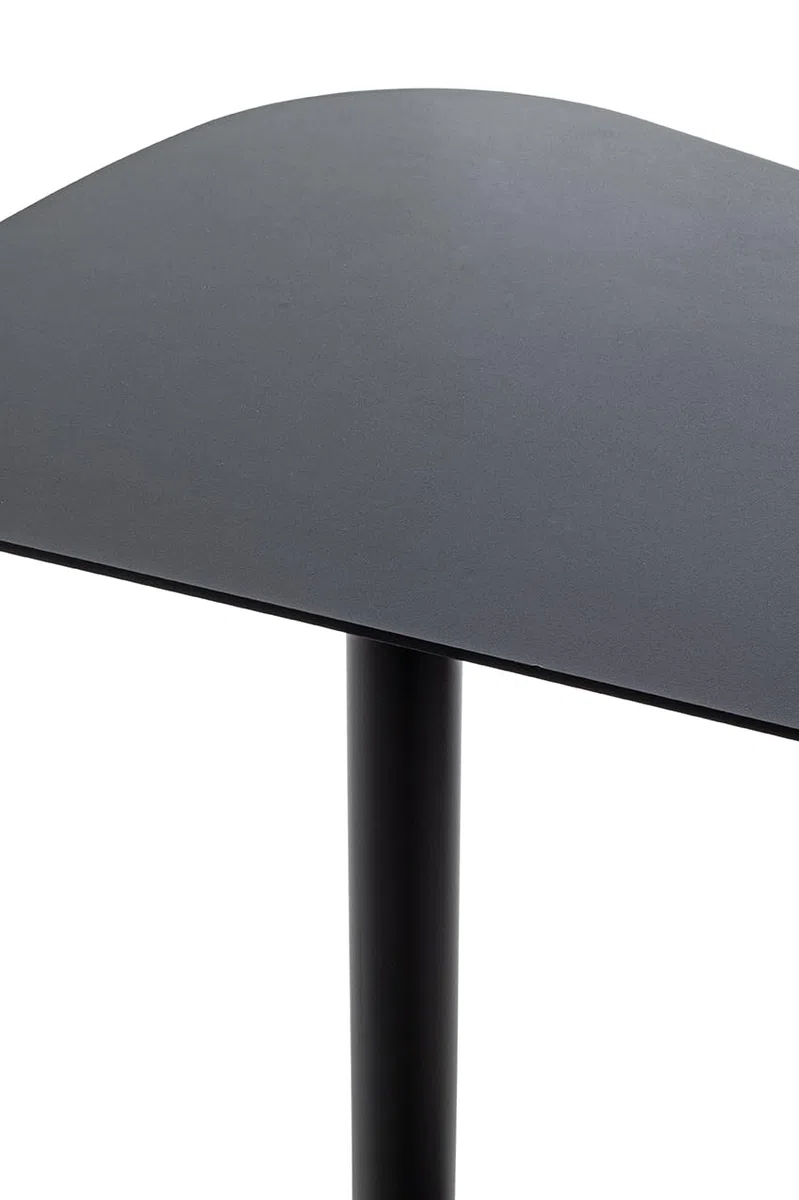 HAKU Mesa Auxiliar de Metal Negro, Mesa de Centro pequeña - Dimensiones: An 53 x Al 60 x Pr 38 cm Estilo: Moderno