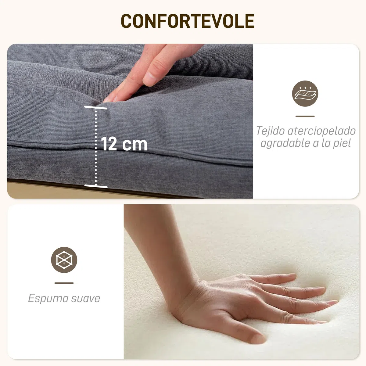 HOMCOM Sillón de Salón Moderno Butaca de Salón con Respaldo Alto Reposabrazos y Patas de Madera Tapizado en Terciopelo Butaca para Dormitorio Sala de Estar Gris