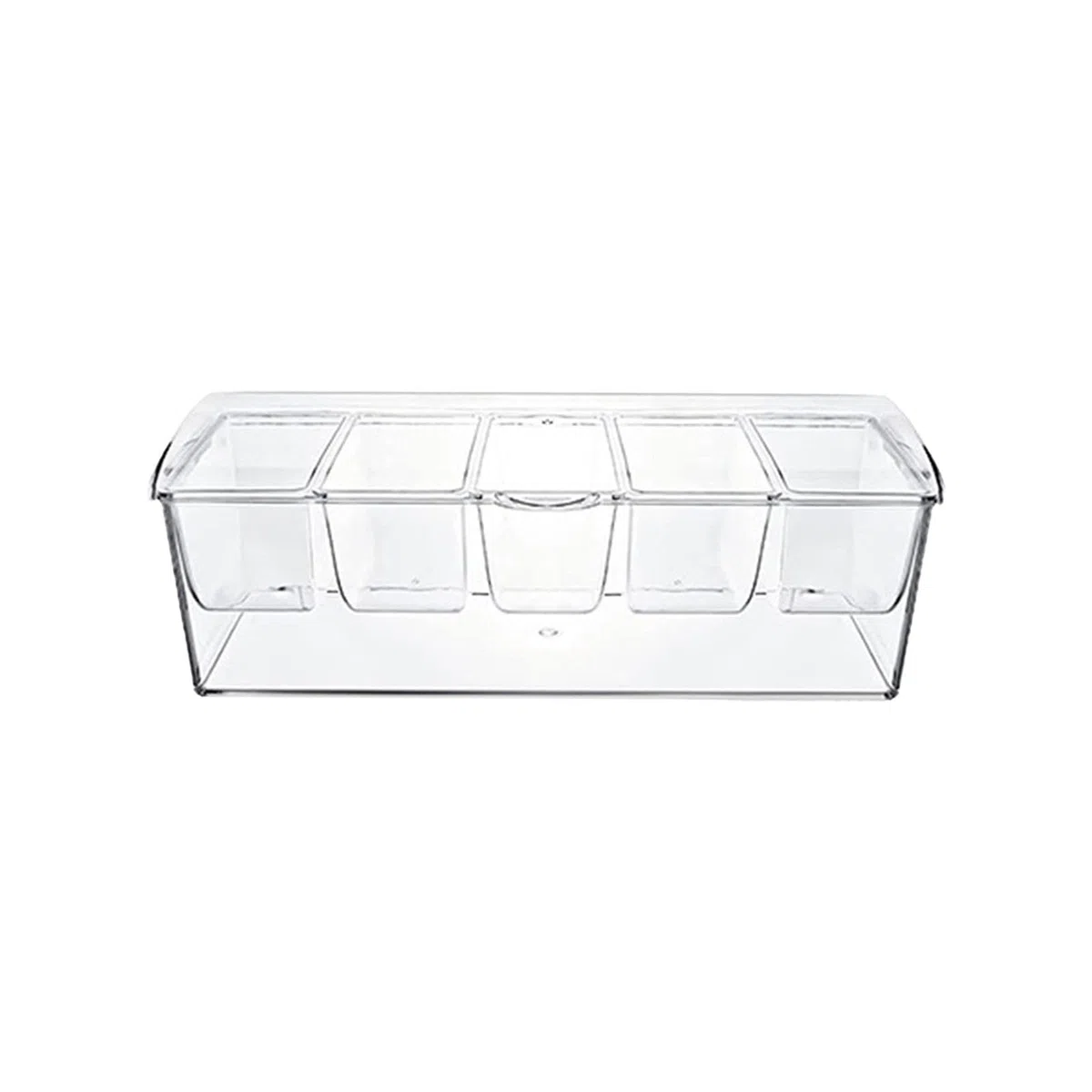 Bandeja enfriada para servir con 5 compartimentos extraíbles para interiores y exteriores