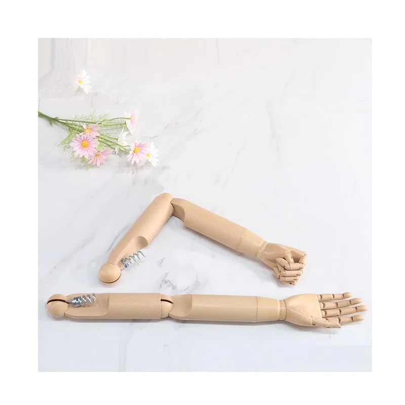 Brazo de maniquí de madera, articulaciones flexibles para modelo de exhibición, ideal para exhibición de tiendas de ropa
