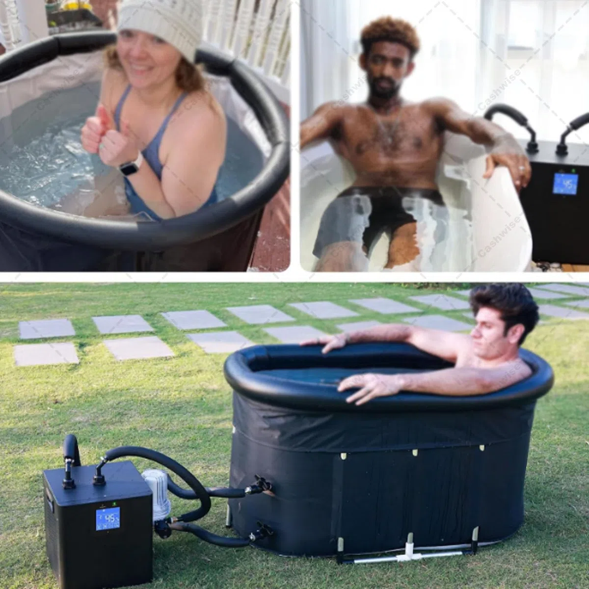 Enfriador de inmersión en frío para bañeras, Enfriador de baño de Hielo con Filtro y Dos Bombas de Agua, mangueras aisladas Que mejoran el Rendimiento de enfriamiento, Enfriador de Agua