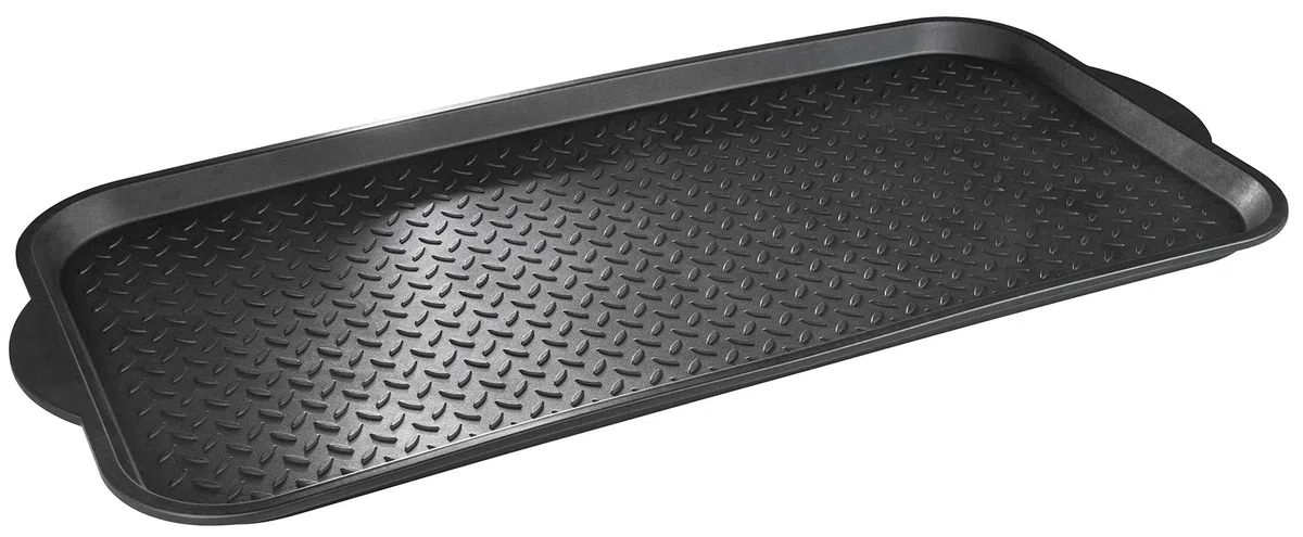 WALSER Bandeja Multiusos Safetray, Bandeja Universal para Botas, Bandeja de plástico, Bandeja de Goteo para Aceite Grande 99x47x3 cm Negro 28101