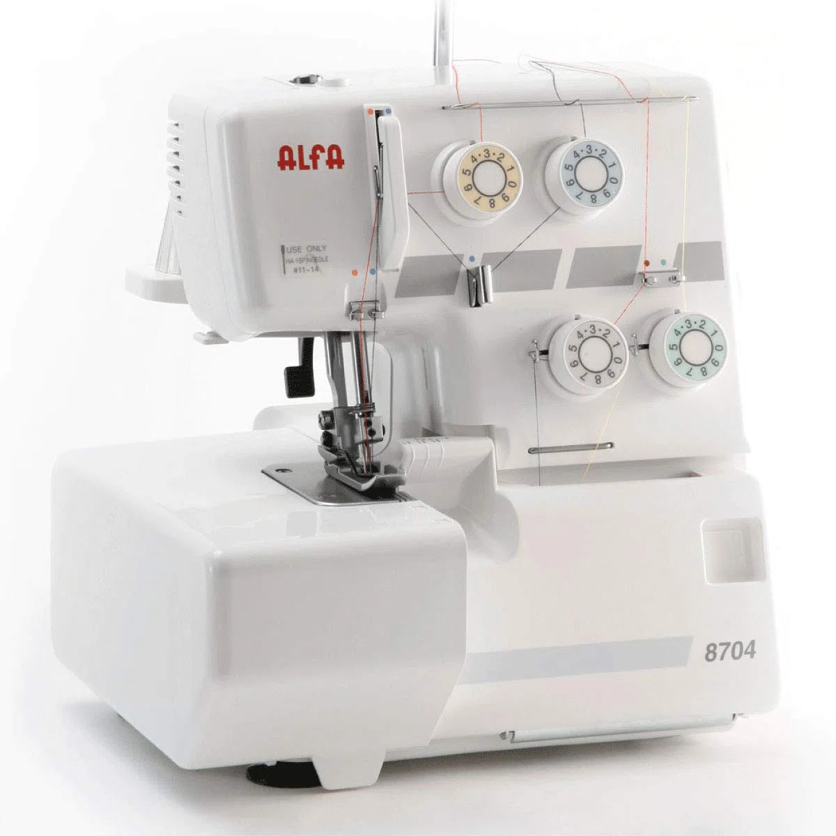Alfa Profesional 8704 - Máquina de Coser Overlock, Color Blanco