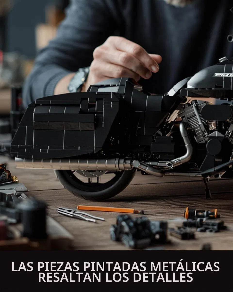 Nifeliz Kit de Construcción de Moto Cruiser para Adultos, Maqueta de Motocicleta con Detalles Realistas, Regalo Coleccionable para Amantes de las Motos (1.339 Piezas, NF10356)