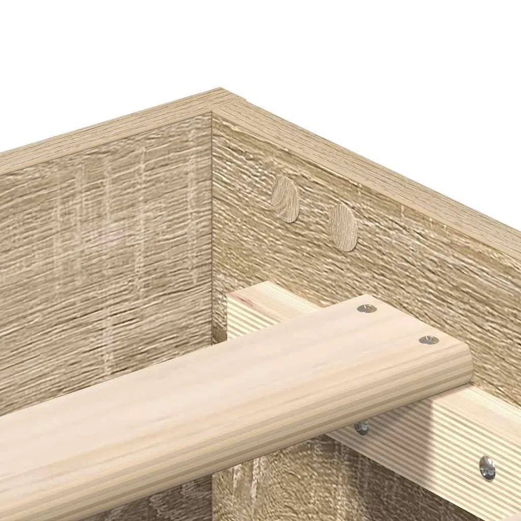 vidaXL Estructura de Cama sin colchón Madera Roble Sonoma 140x200 cm, Muebles de Dormitorio, Base de Cama, Cama Doble, Cama, armazón de Cama