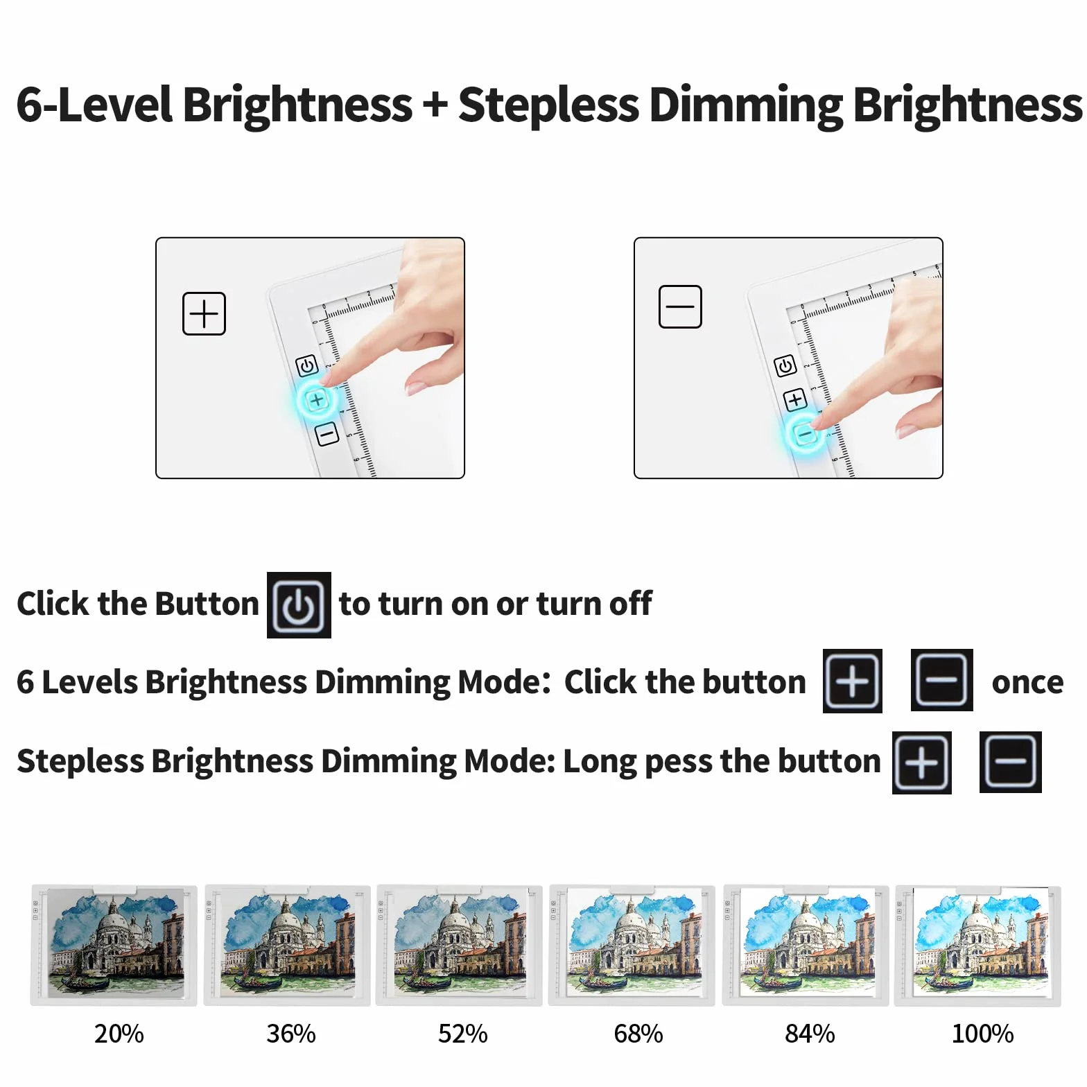 TOHETO A4 Mesa de Luz Para Calcar con Bolsa, Recargable Mesa de Luz Dibujo Tableta de Luz,LED Tableta de Luz Dibujo de Dibujo Portátil con Brillo Ajustable para Bocetos Dibujo Diamante Pintura(Blanco)