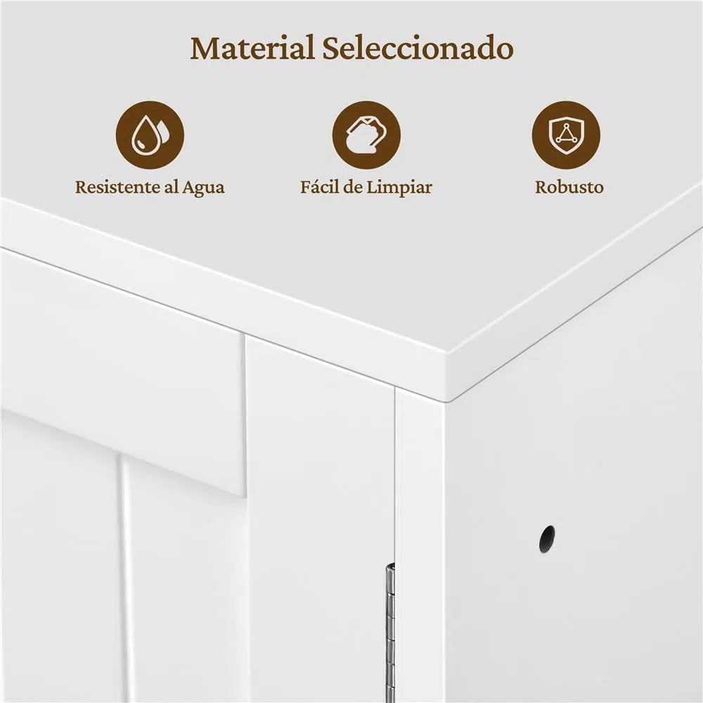Yaheetech 2 Mueble Bajo Lavabo con Cestos para Ropa Sucia Mueble Baño sin Lavabo con 1 Bolsa Interior Extraíble 90x30x62,5 cm 2 Puertas Armario de Almacenamiento Blanco