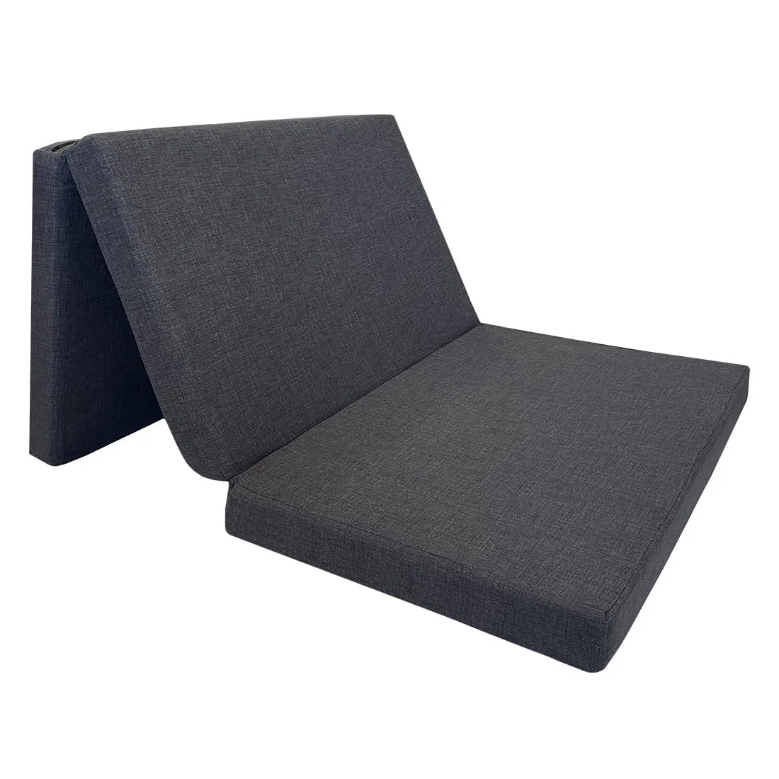 Acomoda Textil – Colchón Plegable con Espuma Alta Densidad y Funda con Cremallera Gris 180x90x8 cm. Colchoneta de Viaje para Ahorrar Espacio y Cama Invitados Cómodo y Resistente.