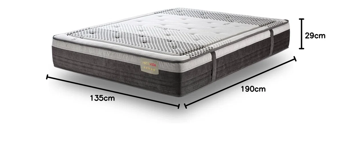 T-ORMU COLCHONES 150X190 VISCOELASTICOS Premium Firme – Colchón 150X190 Viscoelástico Firmeza Alta ± 29 CM Altura – Matrimonio – Traspirable Antialérgico Confortable Ergonómico Oeko-Tex