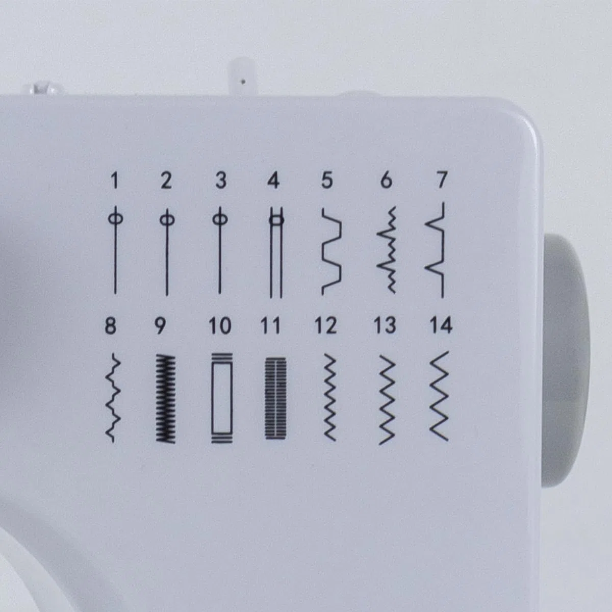 PRIXTON Máquina de coser P115, 14 Puntadas diferentes, 2 Velocidades, Lámpara y Pedal incluido