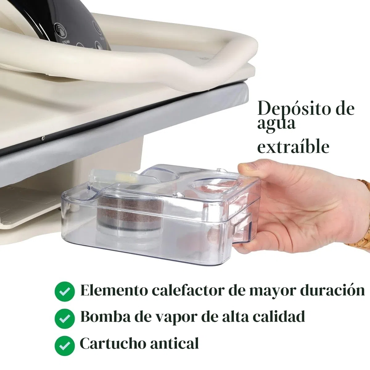 Speedypress Plancha de vapor resistente 101HD Blanco 2600W 101cm x 30cm para uso doméstico y comercial ligero