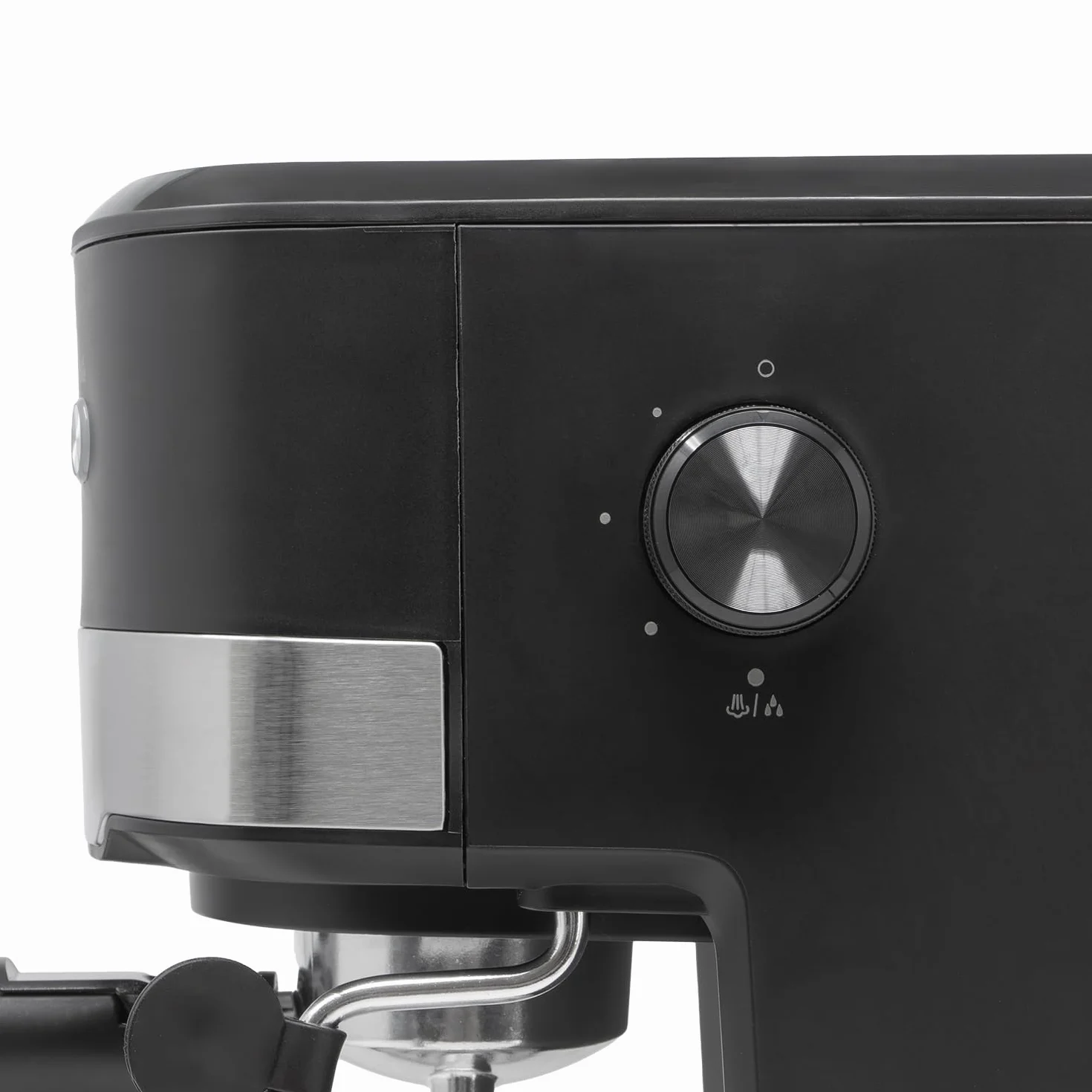 Jocca – Cafetera Espresso 20 Bares con Vaporizador | 1100W | Depósito 1,25L Desmontable | Metal | Color Negro | Preparación de 1 o 2 Tazas