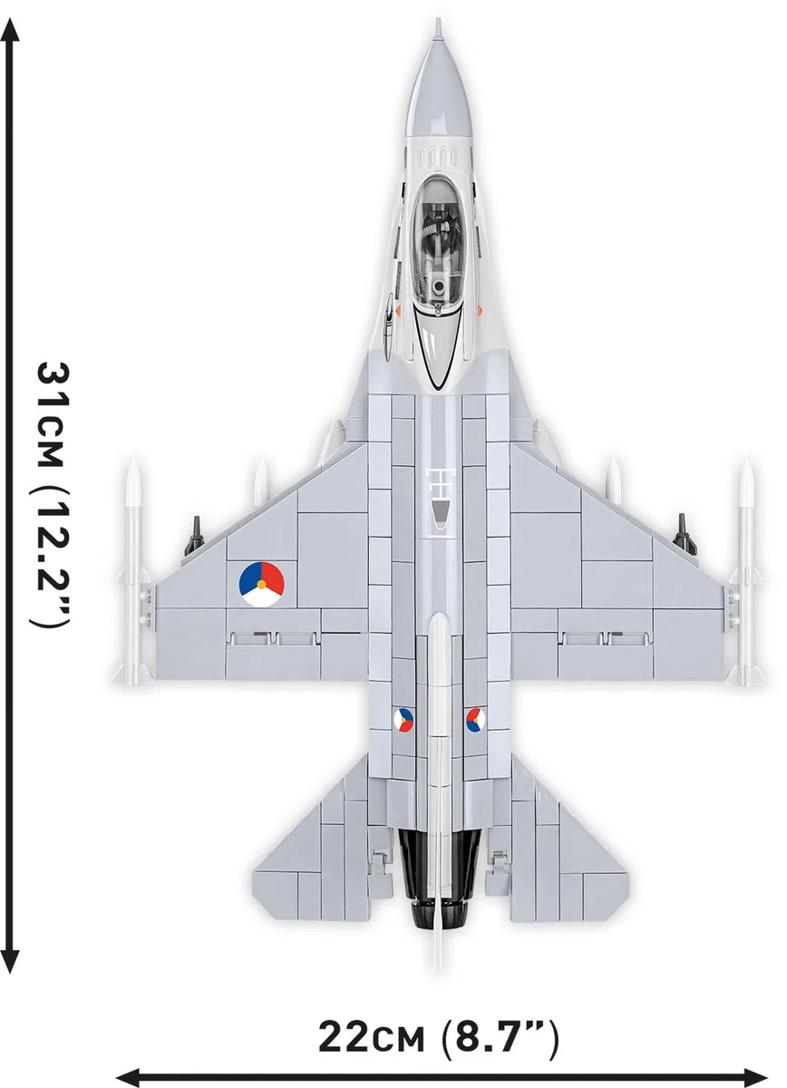 COBI F-16 Am Fighting Falcon - Modelo Militar para niños y Aficionados Militares, Color Verde, 21,94 x 21,94 x 11,51 cm